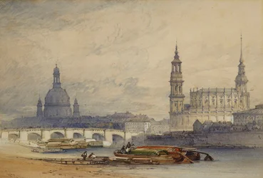 Dresden von der Elbe aus, 1853