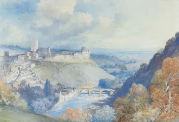Richmond Castle und Stadt, Yorkshire