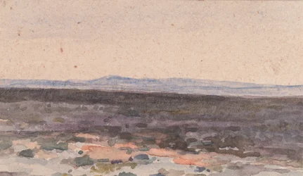 Landschaft: Tal mit Berg in der Ferne