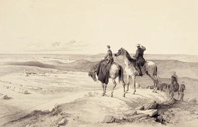 Florence Nightingale und Mr. Bracebridge auf Cathcarts Hill mit Blick auf Sebastopol