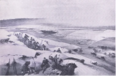 Sewastopol von der Batterie am äußersten rechten Flügel des französischen Angriffs, Illustration aus British Battles on Land and Sea, 1915