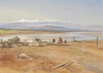 Der Fluss Chenab, Punjab, 1865