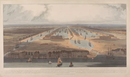 Ansicht der West India Docks