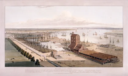Brunswick Dock und East India Dock, Poplar, London, 1803