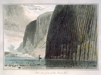 Nahe Ansicht einer der Shiant-Inseln, Äußere Hebriden, Schottland, 1829