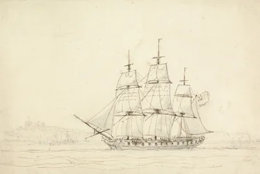 Dreimastiges Schiff