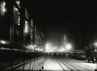Nachtansicht in der Nähe des Times Square, ca. 1919-20