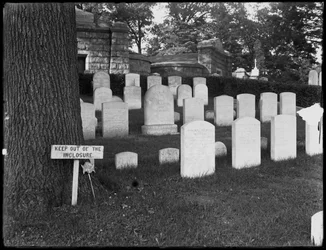 Das Grab von Washington Irving, Sleepy Hollow Cemetery, Tarrytown, N.Y., 8. Juli 1914