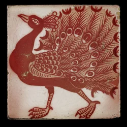 Kachel mit Pfau