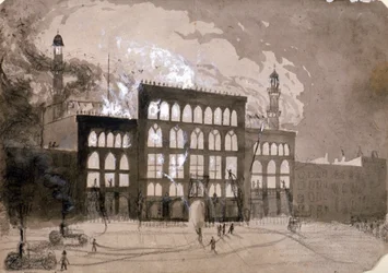 Feuer im Alhambra-Theater, Leicester Square, London, 1882-1883
