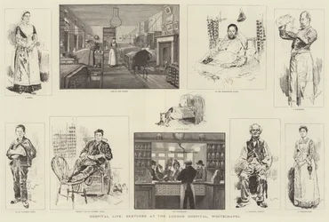 Krankenhausleben, Skizzen im London Hospital, Whitechapel