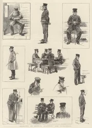 Skizzen im Chelsea Hospital, alte Pensionäre