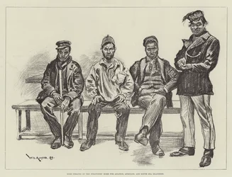 Einige Insassen des Fremdenheims für Asiaten, Afrikaner und Südseeinsulaner