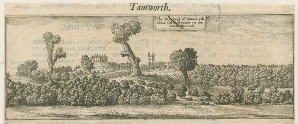 Tamworth - Panorama: Kupferstich, nd [17. Jahrhundert]