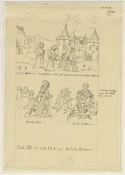 Tamworth Church - Fensterglas: Tuschzeichnung, nd [?17. Jh.] (Zeichnung)