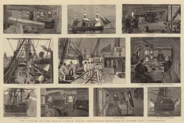 Die Reise der königlichen Kadetten um die Welt, Skizzen an Bord der HMS Bacchante
