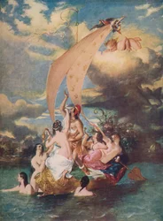 Jugend am Steuer und Vergnügen am Ruder, 1830-32, um 1915