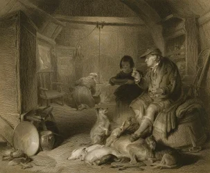 Innenraum eines Hochlandhäuschens