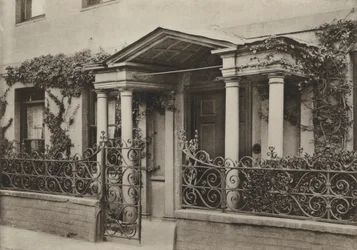 Tür, Arkadenvorbau in Wimborne, Dorset