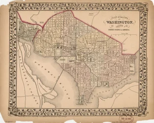 Plan der Stadt Washington - die Hauptstadt der Vereinigten Staaten von Amerika