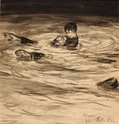 Er klettert auf Gothecores Rücken, dann schlingt er seinen rechten Arm um Gothecores Hals - die typische Garotte-Umarmung