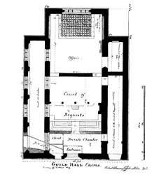 Ein Plan der Guildhall Chapel, King Street, Cheapside, London, 1819, 1886