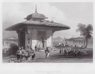 Brunnen in Scutari (Gravur)