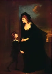 Mrs. Siddons und ihr Sohn in der Tragödie von Isabella, 1784