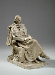Maquette für Alfred, Lord Tennyson, sitzend am Trinity College, Cambridge, ca. 1909