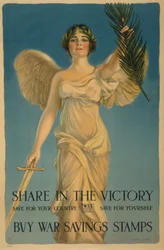 Teile den Sieg, Kaufe Kriegs-Sparmarken, 1. Weltkriegsposter, 1918