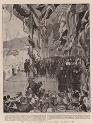Ihre Majestät geht in Holyhead an Bord nach Kingstown
