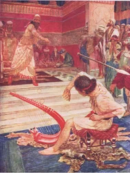 Saul und David, aus Die Bibelgeschichte, veröffentlicht von Hodder & Stoughton, ca. 1930