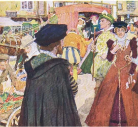 Shakespeare bemerkt die törichten Moden der Gecken auf dem Ludgate Hill, aus My Magazine, veröffentlicht 1922