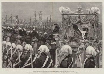 Der Trauerzug auf dem Weg zur Festung