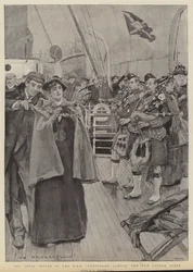 Die Probefahrt der RMS Tantallon Castle, des neuen Kreuzfahrtschiffs