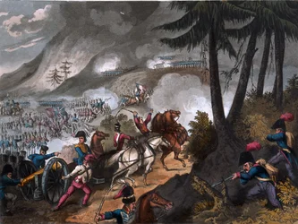 Schlacht in den Pyrenäen 1813, graviert von J.C. Stadler, veröffentlicht von Thomas Tegg, 1818