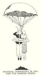 Praktische Luftfahrt in Komfort für verheiratete Menschen (Lithografie)