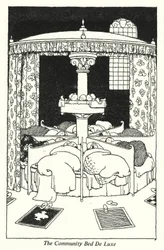 Das Gemeinschaftsbett De Luxe (Lithografie)