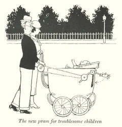 Der neue Kinderwagen für schwierige Kinder (Litho)