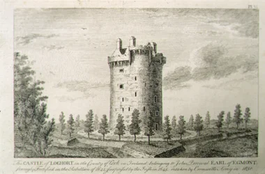 Castle Howel, Baronie von Kells, County Kilkenny, Irland, aus 