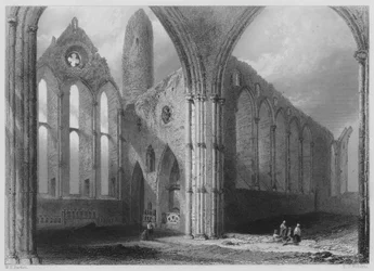 Innenraum der Abtei von Cashel (Gravur)