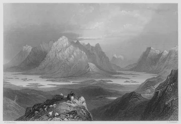 Szene vom Cloonacartin-Hügel, Connemara