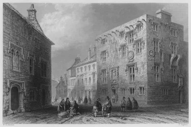 Straße in Galway (Stich)