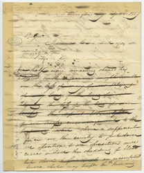 Entwurf eines Briefes von William H. Ashley, Washington, beginnt - „Lieber General, ich bin vor einer Woche hier angekommen . . .“