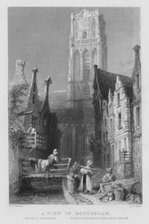 Eine Ansicht in Rotterdam (Stich)