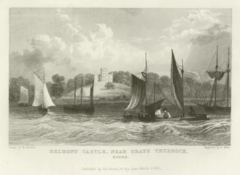 Belmont Castle, in der Nähe von Grays Thurrock, Essex