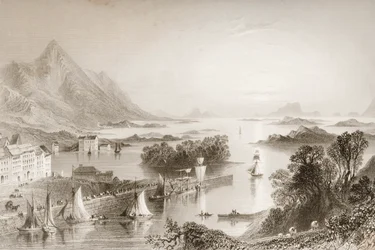 Clew Bay von Westport, County Mayo, aus 