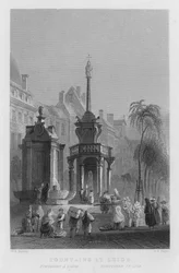 Brunnen in Lüttich (Stich)