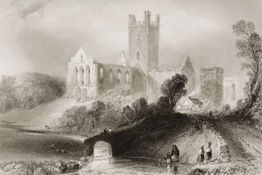 Jerpoint Abbey, County Kilkenny, Irland, aus 