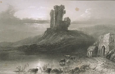 Kilcolman Castle, County Cork, Irland, aus 